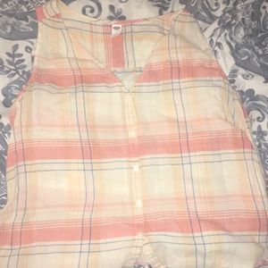 Plaid, Buttoned Tank Top - Old Navy
